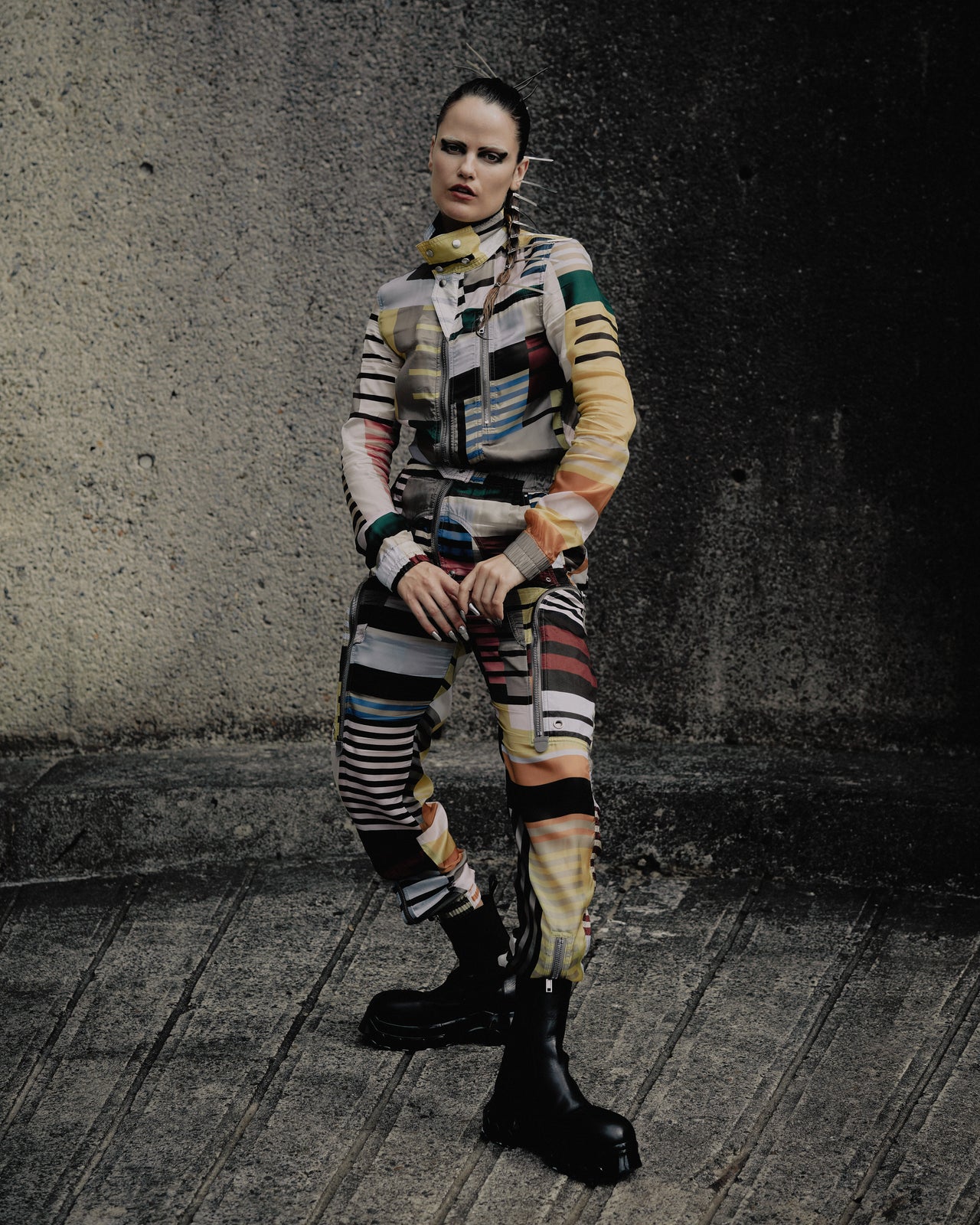 Rick Owens SS 2020 Tecuatl Uxmal Print Bauhaus Jumpsuit