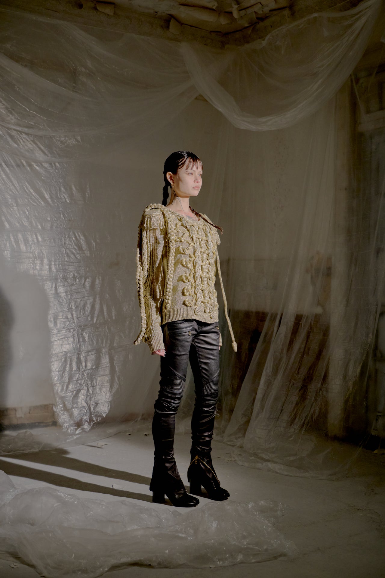 Balmain Leather Moto Pants