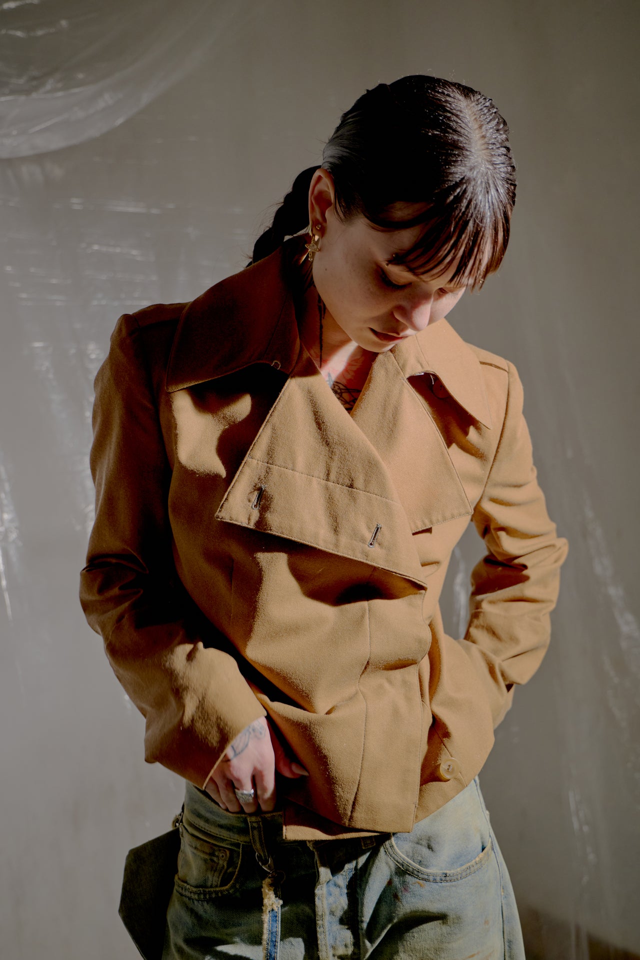 Alexander McQueen Double-Breasted High Collar Jacket