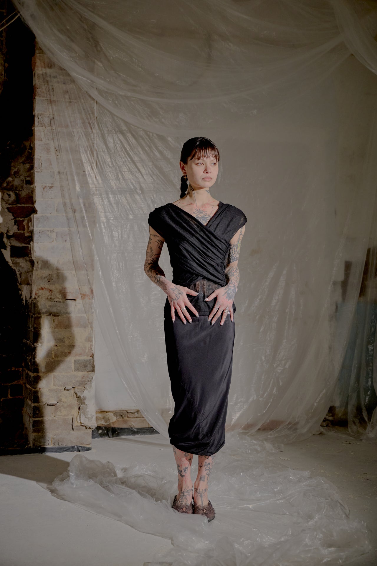 Rick Owens FW 2018 Sisyphus Double Drape Skirt