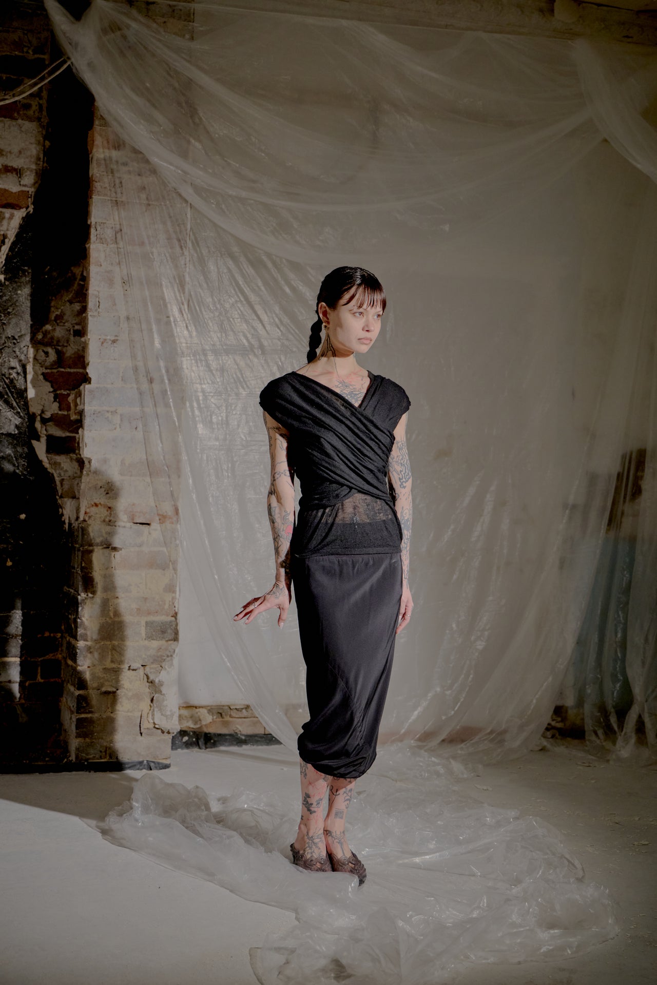 Rick Owens FW 2018 Sisyphus Double Drape Skirt