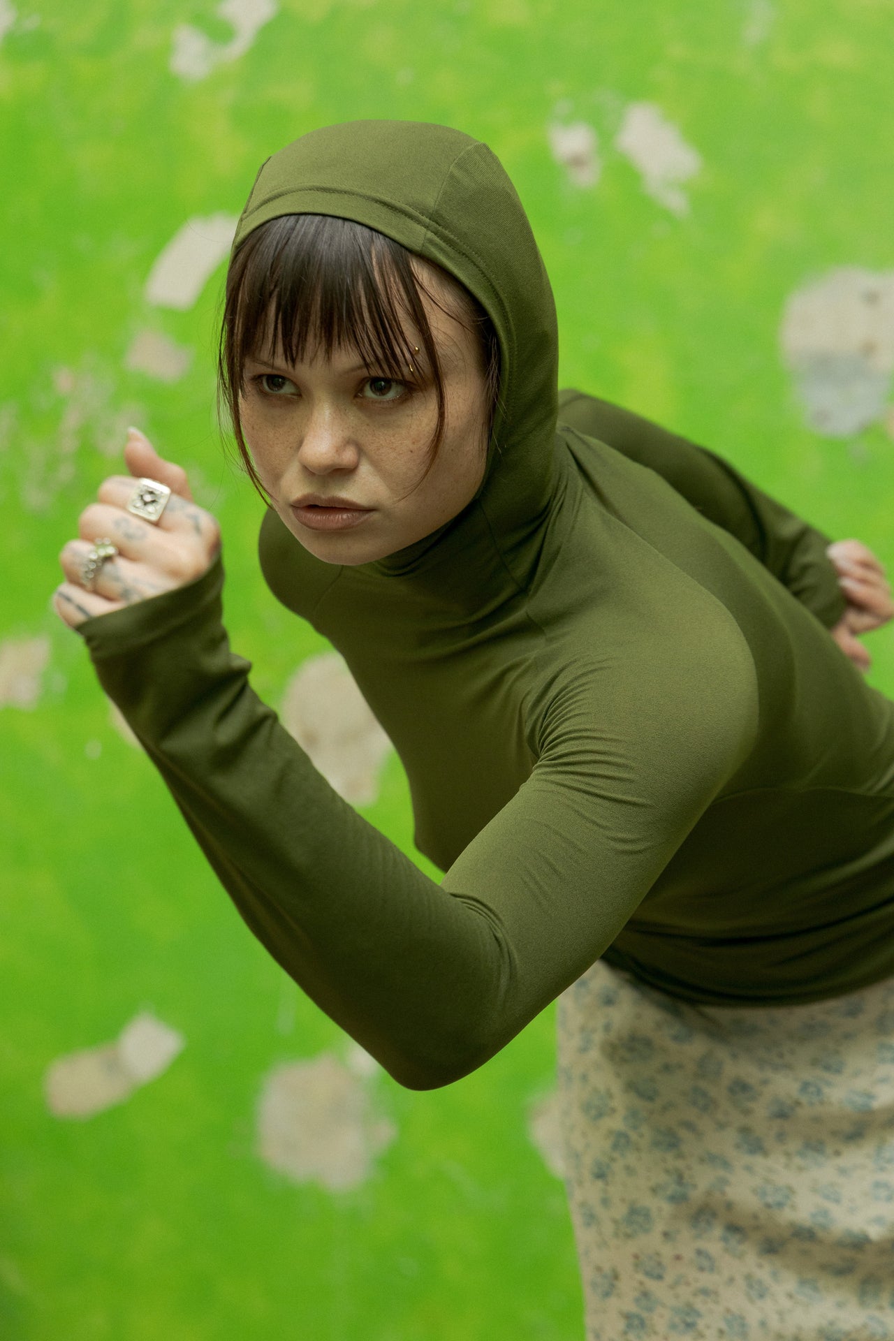 Yohji Yamamoto SS 2009 Hooded mesh top