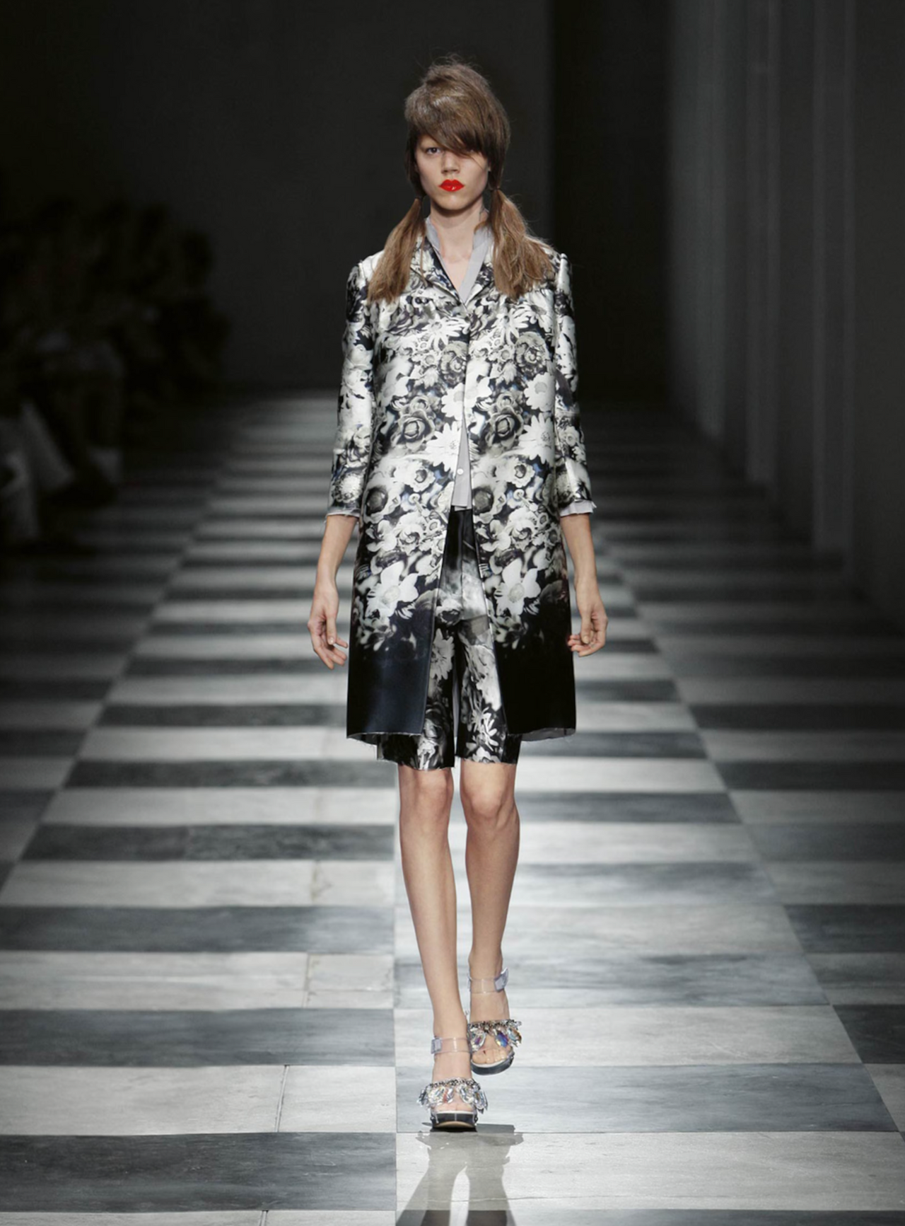 Prada SS 2010 Runway look 4 Floral silk short