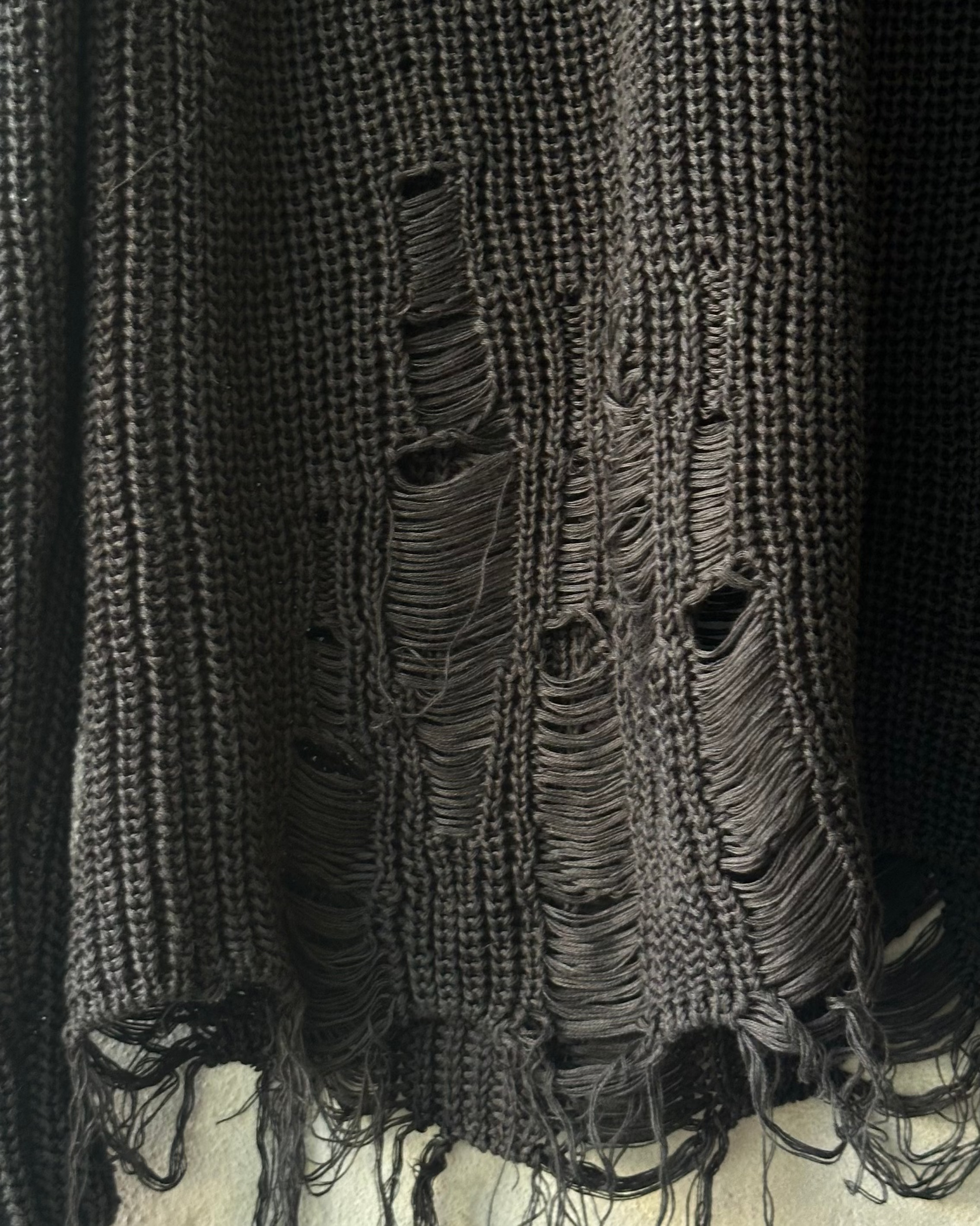 Song For The Mute | SS 2017 Beau Oversized Distressed Knit Sweater 