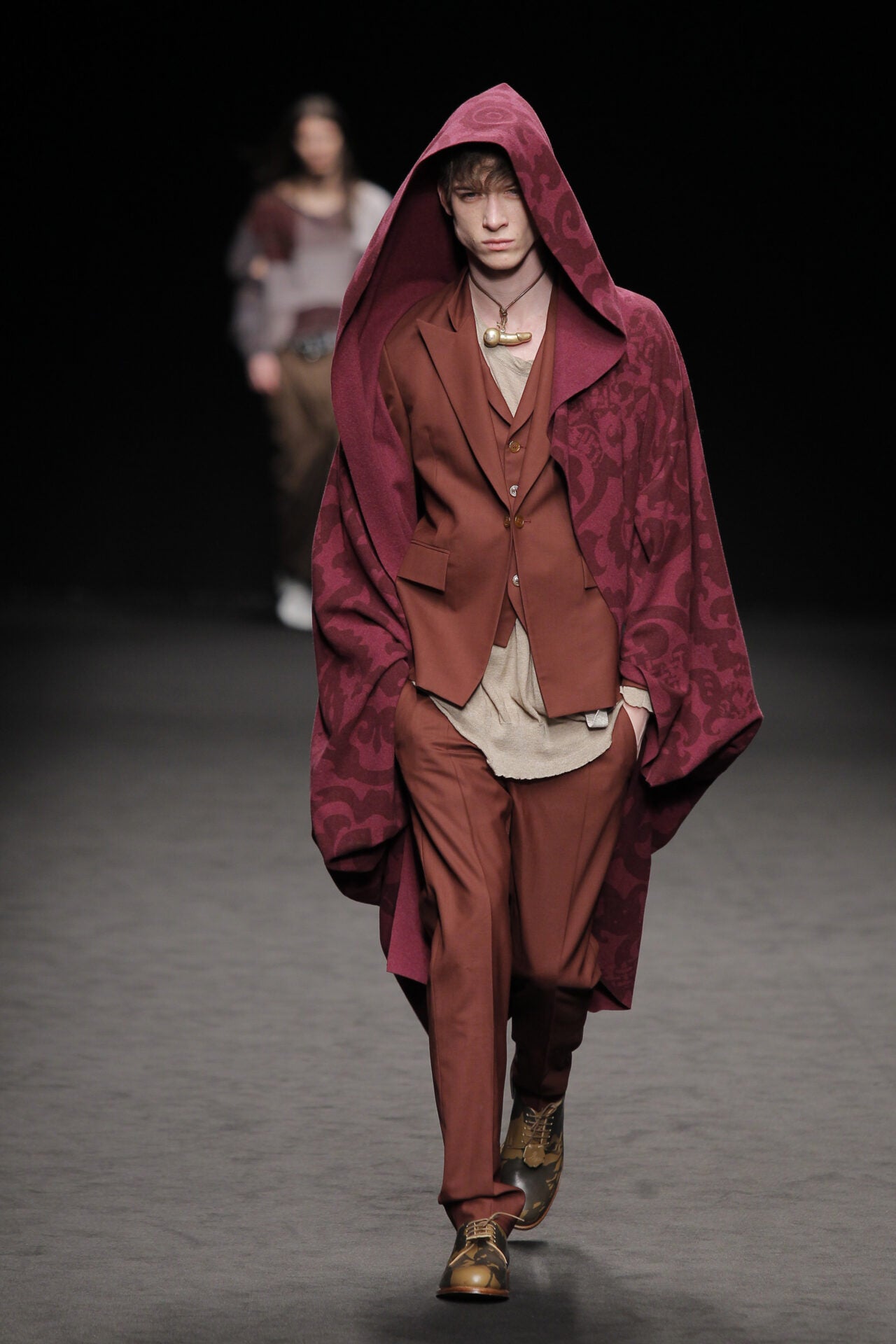 Vivienne Westwood Man AW 2016 Runway Look 7 Hooded Robe Poncho