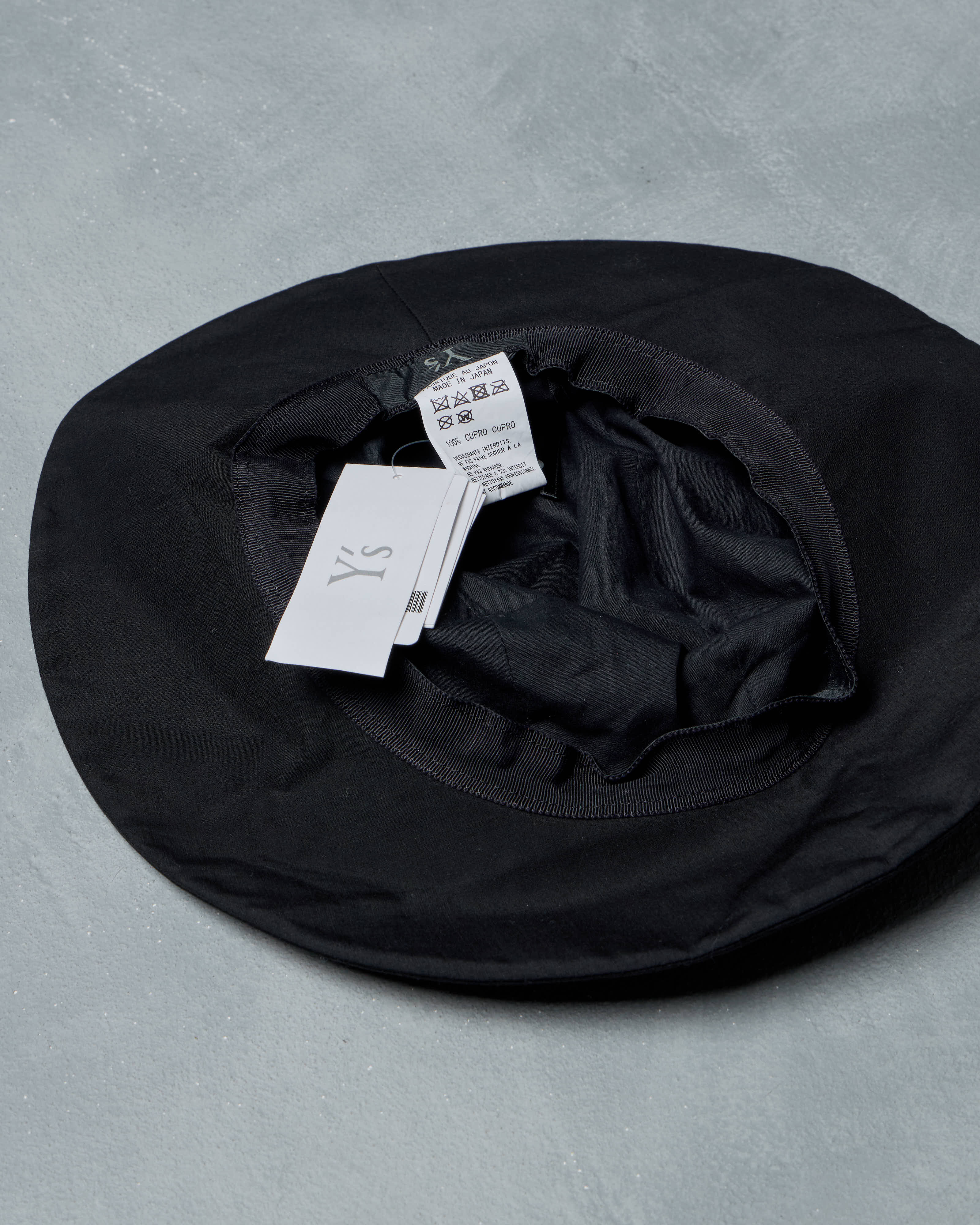 Y’s Yohji Yamamoto アシンメトリー ギャザー ハット Y's By Yohji Yamamoto - KOT-J