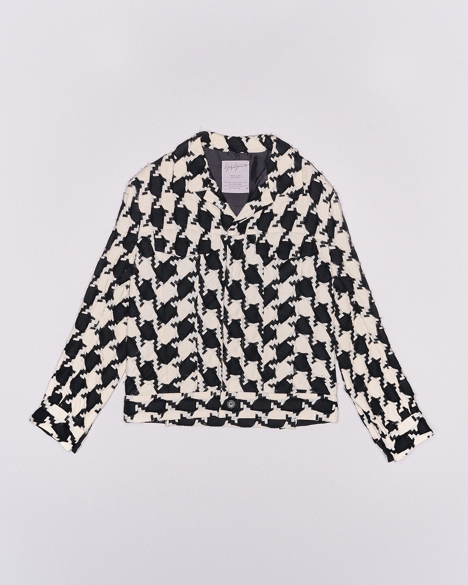 Yohji Yamamoto | AW 2003 Houndstooth Wool Worker Jacket - KOT-J