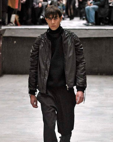 Y/Project AW 2014 Drawstring Waxed Bomber Jacket