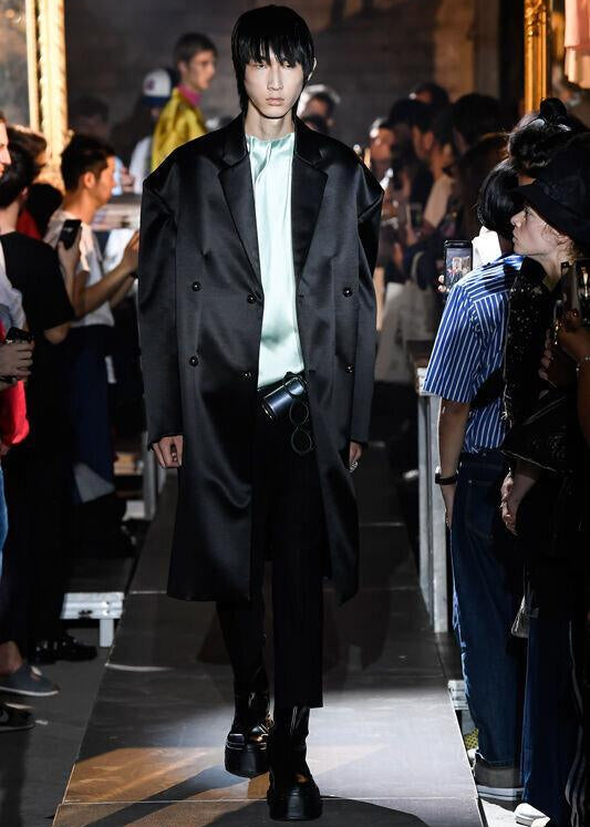 Raf Simons SS 2019 Oversized Embelished Duchess Satin coat