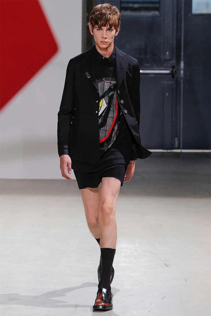 Raf Simons SS2014 Runway Look 37 Abstract sequin t-shirt