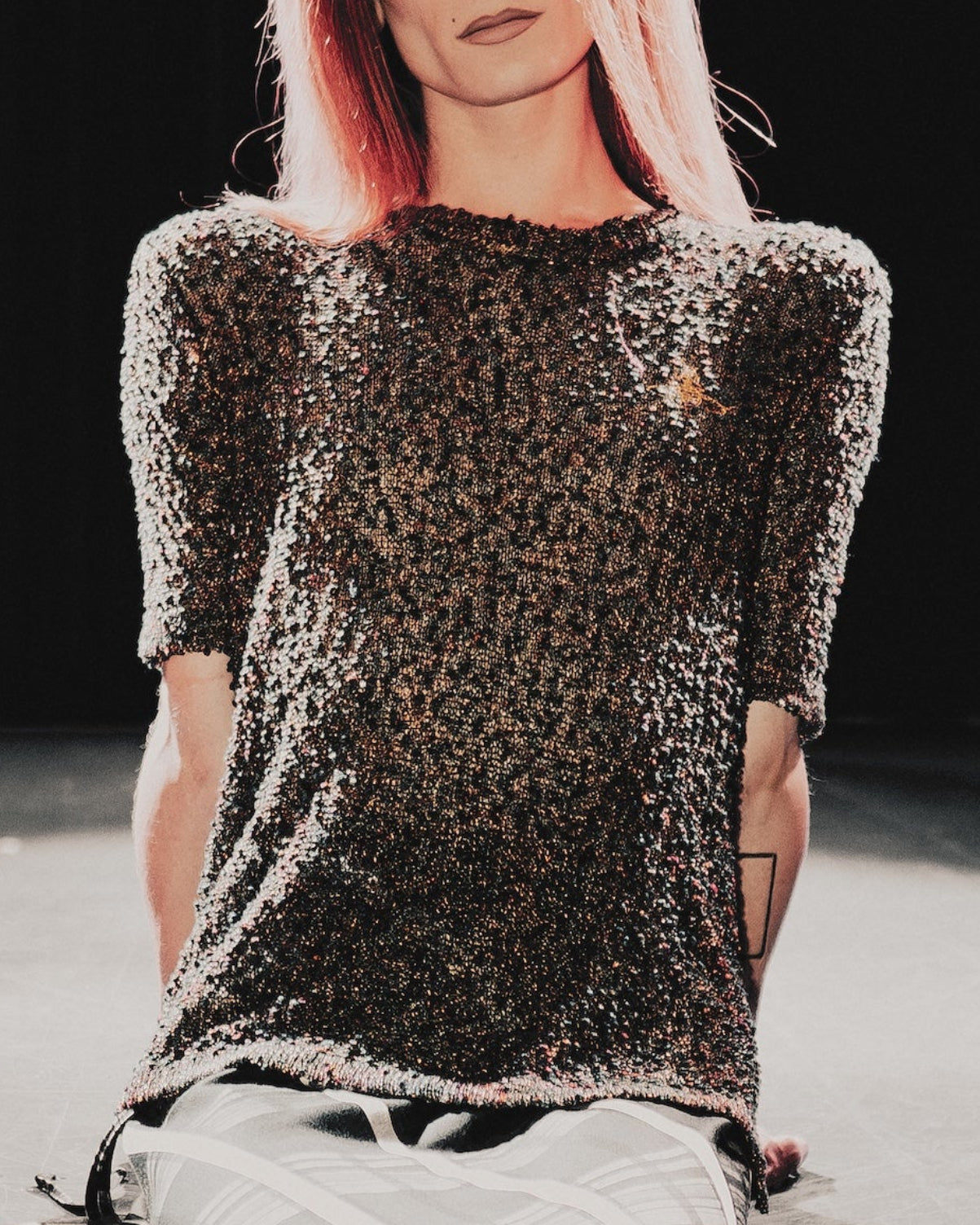 Vivienne Westwood SS 2013 Boucle Metallic Knit T-Shirt
