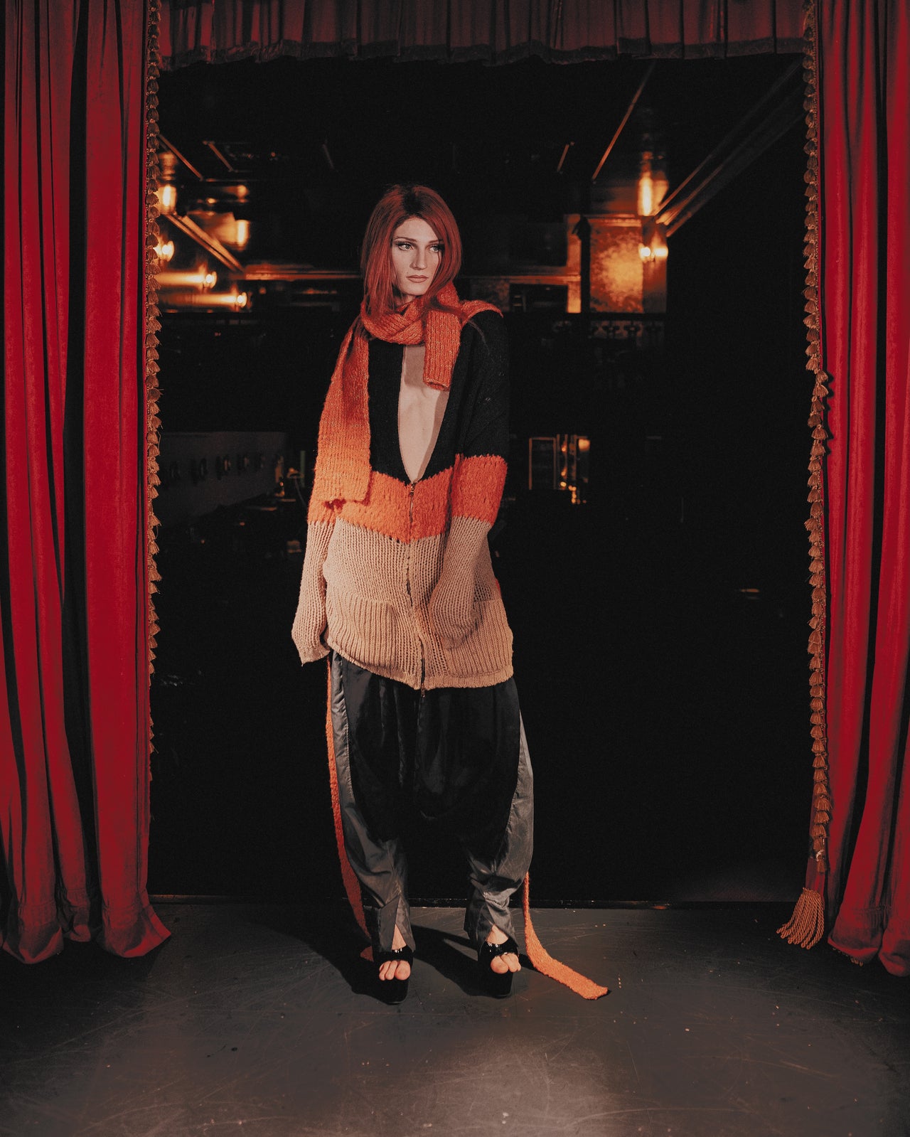 Vivienne Westwood FW 2014 Wool Braided Knit Zip Cardigan
